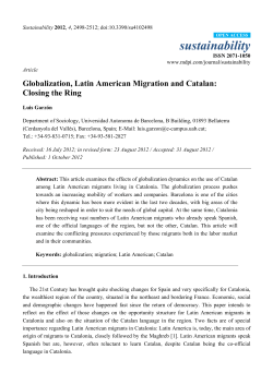 Globalization, Latin American Migration and Catalan: Closing the Ring