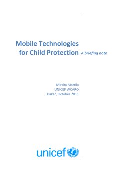 Mobile technologies for child protection
