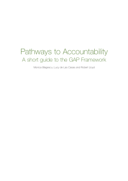 Pathways to Accountability: The GAP Framework