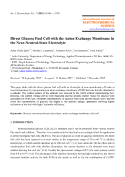 Direct Glucose Fuel Cell with the Anion Exchange Membrane in the
