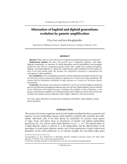 Alternation of haploid and diploid generations