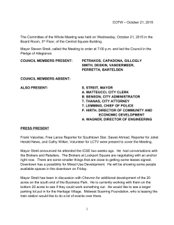 COTW &ndash; October 21, 2015 The Committee of the