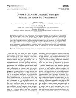 Overpaid CEOs and Underpaid Managers: Fairness and Executive