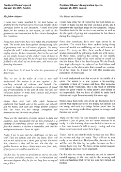 President Obama`s speech 09 01 20 En vs Gl - Jpn
