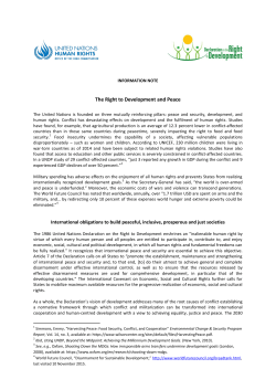 The Right to Development and Peace