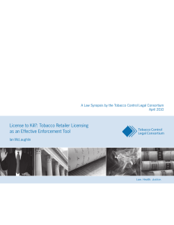 Tobacco Retailer Licensing as an Effective Enforcement Tool