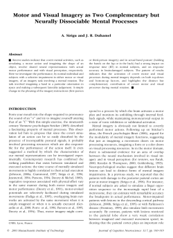 Sirigu (2001) Motor and visual imagery as two
