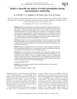 Model to describe the degree of twitch potentiation during