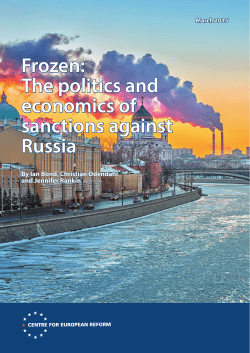 Frozen: The politics and economics of sanctions against Russia