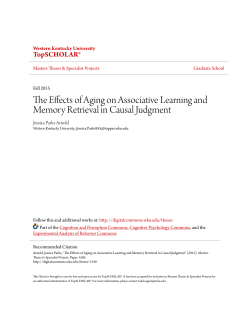 The Effects of Aging on Associative Learning and