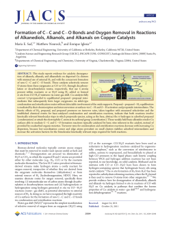 Formation of C-C and C-O Bonds and Oxygen Removal in