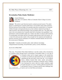 Kwasinaboo Puha (Snake Medicine)