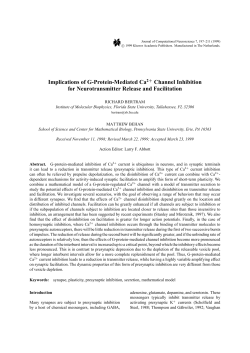 Implications of G-Protein-Mediated Ca2+ Channel