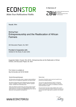 Entrepreneurship and the Reallocation of African Farmers