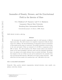 Anomalies of Density, Stresses, and the