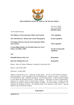 THE SUPREME COURT OF APPEAL OF SOUTH AFRICA Case No