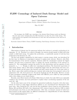 FLRW Cosmology of Induced Dark Energy Model and Open Universe