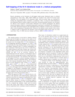 Self-trapping of the N&ndash;H vibrational mode in