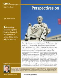 From the Chair: Perspectives on Persuasion