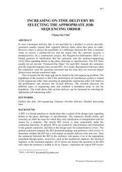 increasing on-time delivery by selecting the appropriate job