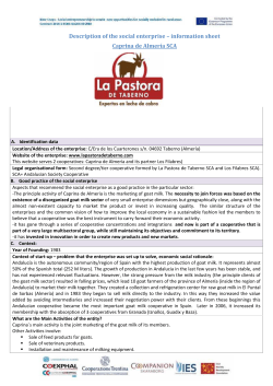 information sheet Caprina de Almer&iacute;a SCA