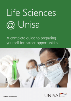 Life Sciences @ Unisa