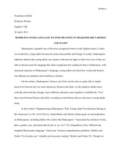 Kellett 1 Franchesca Kellett Professor Warner English 112B 30 April