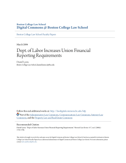 Dept. of Labor Increases Union Financial