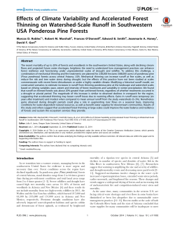 Effects of Climate Variability and Accelerated Forest