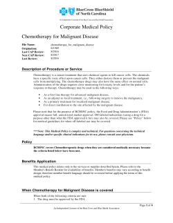 Chemotherapy For Malignant Disease