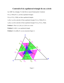 Centroid of six equilateral triangle lie on a circle