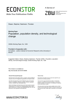 Population, population density, and technological change