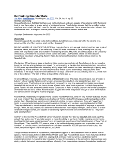 Rethinking Neanderthals