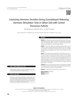 Luteinizing Hormone Secretion during Gonadotropin