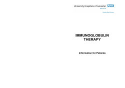 Immunoglobulin infusion - Library