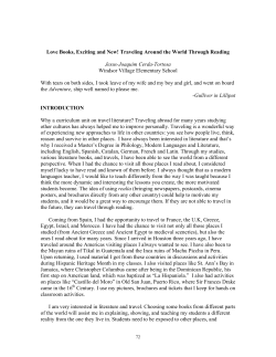 Love Books, Exciting and New! Traveling