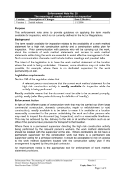 Enforcement Note No. 25 The meaning of readily available for