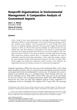 Nonprofit Organizations in Environmental