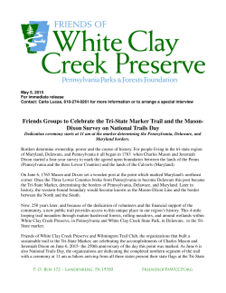 Friends Groups to Celebrate the Tri