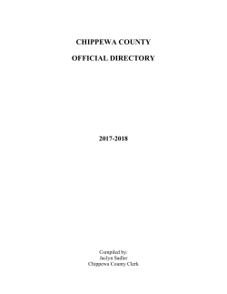 CHIPPEWA COUNTY OFFICIAL DIRECTORY