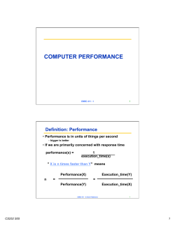 COMPUTER PERFORMANCE