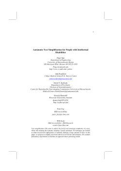 Automatic Text Simplification for People with Intellectual Disabilities