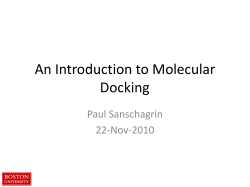 An Introduction to Molecular Docking