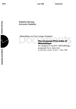 The Consumer Price Index of Mozambique. An analysis of