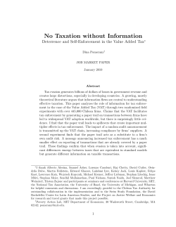 No Taxation without Information: Deterrence and Self