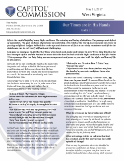 Our Times are in God`s Hands
