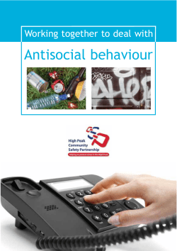Antisocial behaviour - High Peak Borough Council