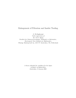 Enlargement of Filtration and Insider Trading