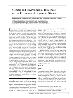 Genetic and Environmental Influences on the Frequency of Orgasm in
