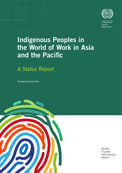 Indigenous Peoples in the World of Work in Asia and the Pacific